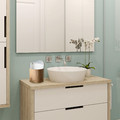 Mini Bamboo Wood Bin, white
