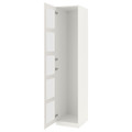 PAX Wardrobe with 1 door, white/Bergsbo frosted glass, 50x38x236 cm