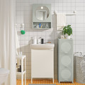 IVÖSJÖN Cabinet with doors, green, 33x34x99 cm
