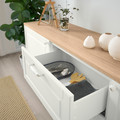 BESTÅ Storage combination with drawers, white, Smeviken/Kabbarp white, 180x42x76 cm