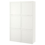 BESTÅ Storage combination with doors, Hanviken white, 120x40x192 cm