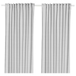 HANNALILL Curtains, 1 pair, grey, 145x300 cm