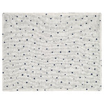 NISSÖGA Place mat, white/dark blue, 45x35 cm