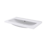 GoodHome Nira White Countertop Basin 81cm