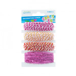 Craft Decorative Cords 10m, pink