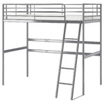 SVÄRTA Loft bed frame, silver, 90x200 cm