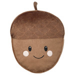 SKOGSDUVA Cushion with pocket, acorn shaped/brown, 32x37 cm