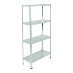 Steel Shelving Unit 140x70x30cm 4 Shelves 40kg, galvanized