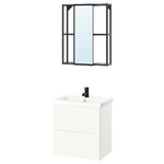 ENHET Bathroom, anthracite/white, 64x43x65 cm