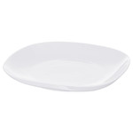 VÄRDERA Plate, white, 25x25 cm