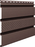 VOX Perforated PVC Soffit, light brown, 8.1 m2, 10-pack