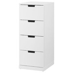 NORDLI Chest of 4 drawers, white, 40x99 cm