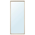 NISSEDAL Mirror, white stained oak effect, 65x150 cm