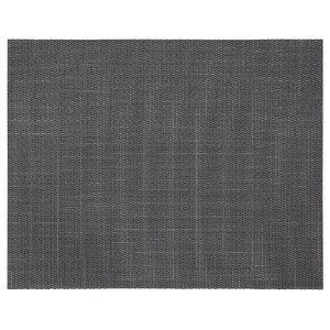 FLYGFISK Place mat, dark grey, 38x30 cm