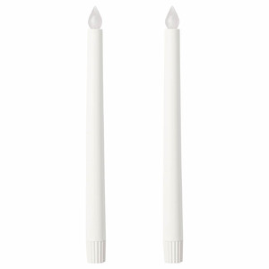 ÄDELLÖVTRÄD LED candle, white/indoor, 28 cm, 2 pack