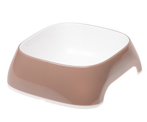 Dog Bowl Glam Small, beige-grey