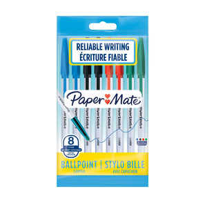 Paper Mate Ballpoint Pen Capped 1mm 8pcs