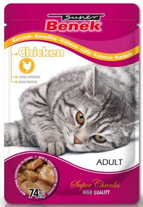 Super Benek Cat Food Adult Chicken in Gravy 100g