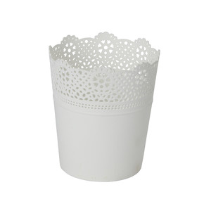 Plant Pot Lace 11.2 cm, white