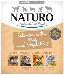 Naturo Adult Dog Wet Food Salmon with Rice and Vegetables 400g