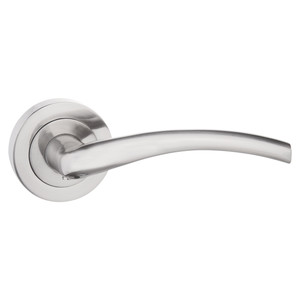 Door Handle Verso Ricco, short rose, brushed nickel