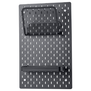 SKÅDIS Pegboard combination, black, 36x56 cm