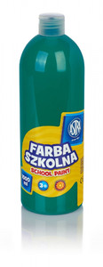 Astra School Paint Bottle 1000ml, emerald green