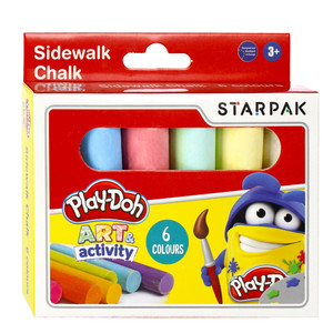 Starpak Sidewalk Chalk 6 Colours Play-Doh