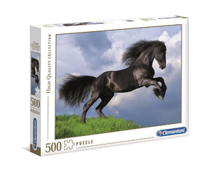 Clementoni Jigsaw Puzzle HQ Friesian Black Horse 500pcs 14+