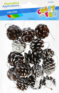 Craft Decoration Set Pine Cones 3cm 15pcs