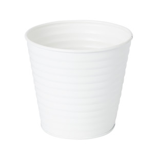 Plant Pot GoodHome 12 cm, steel, white