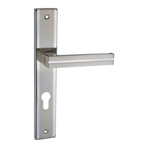 Schaffner Door Handle Mada 72 mm, satin nickel/chrome