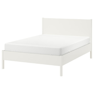 TONSTAD Bed frame, off-white, 140x200 cm