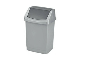 Curver Waste Bin Click-It 15l, silver/graphite