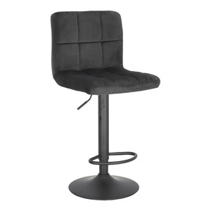 Bar Stool with Backrest Dafne VIC, black