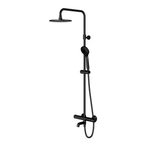 Omnires Shower Set Preston, thermostatic mixer, black