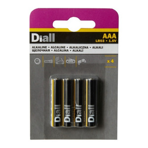 Diall Alkaline Battery AAA 4-pack