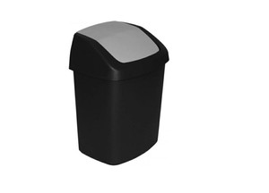 Curver Waste Bin 25l, black/silver