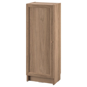 BILLY / OXBERG Bookcase with door, oak effect, 40x30x106 cm