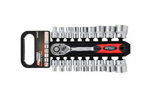 AW 72t 1/2" Ratchet Wrench & Bit Socket Set 8-32mm 19pcs