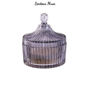 Scent Candle in Glass Bohemian L, grey