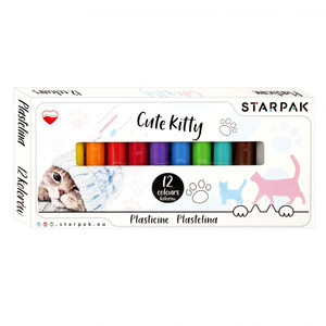 Starpak Plasticine 12 Colours Cute Kitty