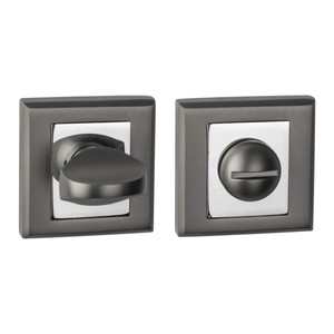 Door Escutcheon Schaffner Clara, matt black/chrome