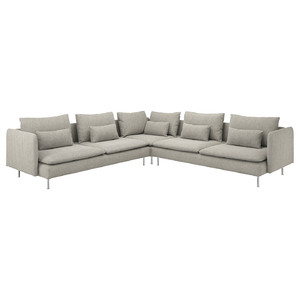 SÖDERHAMN Corner sofa, 6-seat, Viarp beige/brown