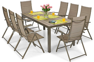 Large Outdoor Furniture Set Modena Max, brown