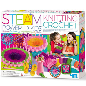 4M Steam Powered Kids Knitting & Crochet 5+