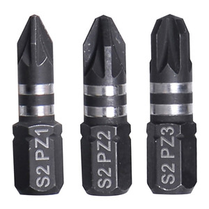 Erbauer Impact Bits 25 mm PZ1/2/3, 3 pack