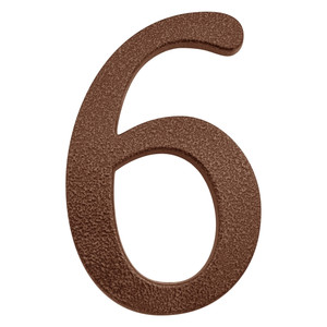 House Digit Number "6/9" 190 mm, aluminium, golden brown