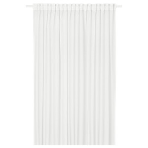 STENFRÖ Sheer curtain, 1 piece, white/with heading tape, 300x300 cm