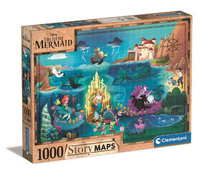 Clementoni Jigsaw Puzzle Story Maps The Little Mermaid 1000pcs 3+